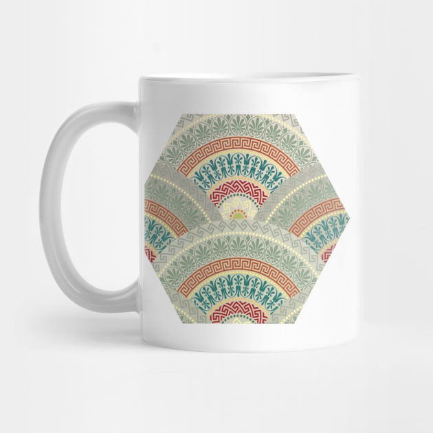 Pastel fan Greek patterns by kavalenkava